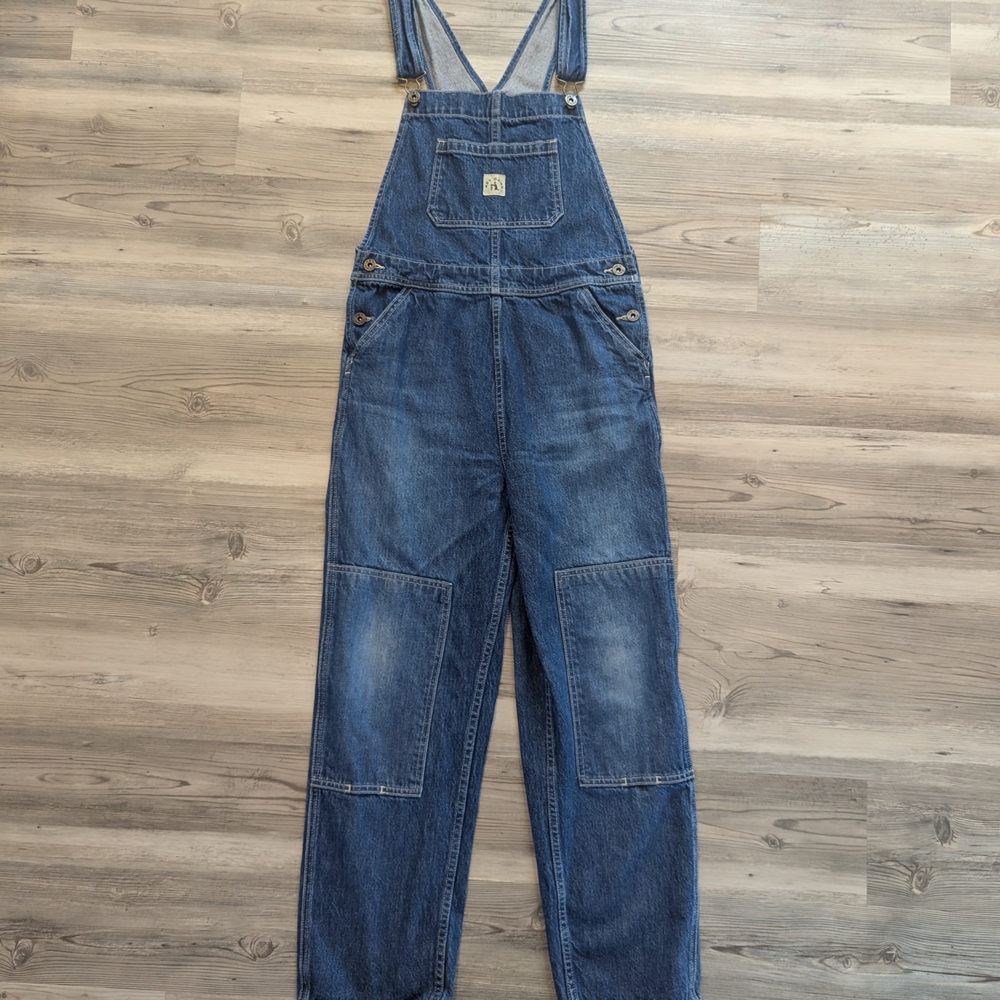Hey Gang Denim Knee Patch Overalls